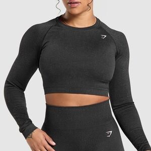 Gym Shark Adapt Fleck Seamless long sleeve sleeve crop top